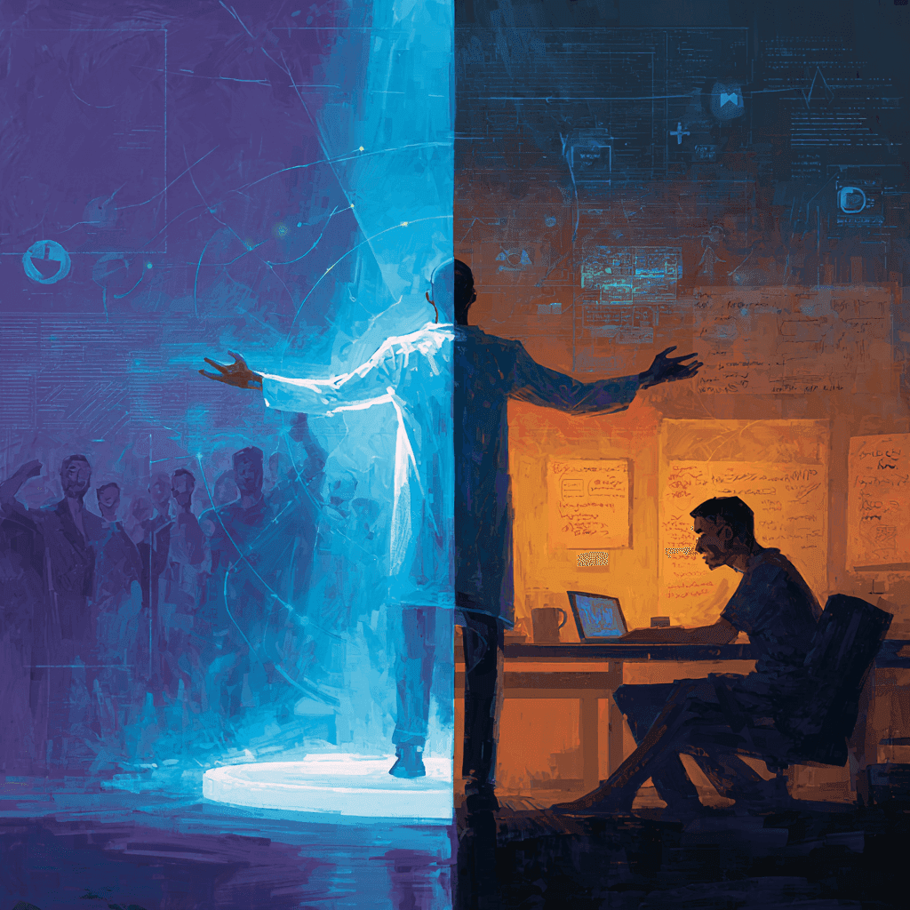 The Spectacle & the Founder: Why Content Feels Like Performance, Not Leadership