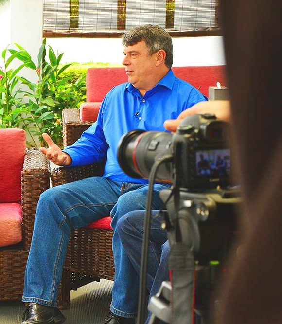 Paul Counsel speaking during an interview